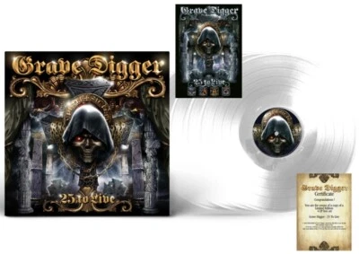 GRAVE DIGGER - 25 TO LIVE (LTD.4LP BOX SET/CRYSTAL CLEAR+POSTER) 4 VINYL LP NEU - Bild 1 von 2