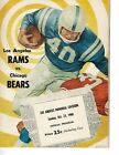 1960 10/23 Football Program Los Angeles Rams Chicago Bears, L.A. Coliseum Good