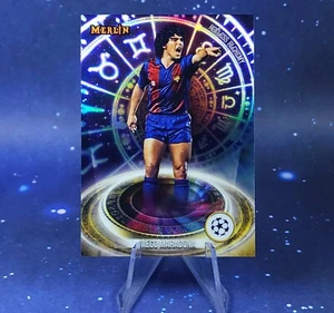 Diego Maradona 2023-24 Topps Merlin UEFA FC Barcelona Ageless Alchemy Refractor - Picture 1 of 6