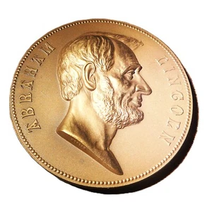 U.S. MINT ABRAHAM LINCOLN LARGE BRONZE MEDAL (2AVAILABLE) - Picture 1 of 6