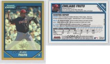 2007 Bowman Draft Chrome Picks Prospects Gold Refractor /50 Emiliano Fruto