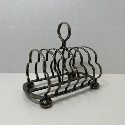 Walker & Hall Sheffield 6 Slice Toast Rack Hard & Silver Soldered Silverplate UK - Image 1 of 4