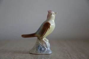 Vintage Porzellan Vogel Figur mit braunen Federn (29) - Bild 1 von 4