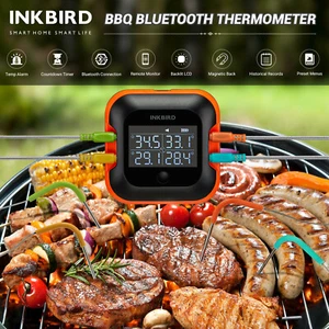 BBQ Bratenthermometer INKBIRD Bluetooth wiederaufladbarer LCD Bildschirm Smoker - Bild 1 von 9