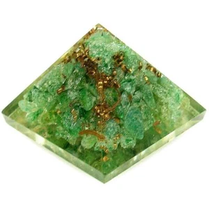 (1) Pirámide de Cristal de Aventurina Verde Orgón con Tarjeta de Descripción - Piedra Curativa - Imagen 1 de 2
