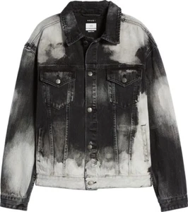 KSUBI Jacket Women Small Wreckoning Oversized Bleached Denim Cotton NEW - Picture 1 of 13