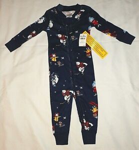 Hanna Andersson Organic Sleeper Navy Ice Skating Print size 75 (12-18 Month) NWT