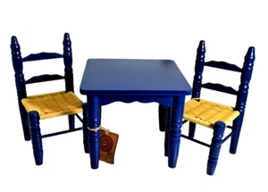 Juego de mesa y sillas Boyds Bears Sturbridge #654953 exhibición de muñecas Blue Bear - Imagen 1 de 8