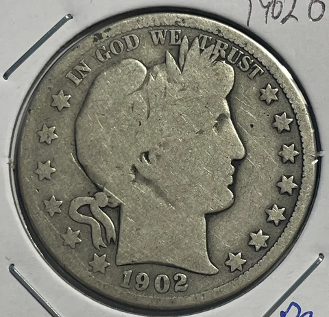 1902-O Barber Half Dollar - FREE SHIPPING - P9-12 Cover