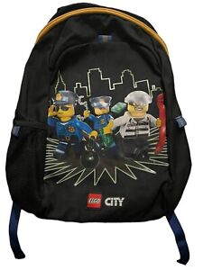 Rare LEGO City Police Officers Criminal Kids 18" Backpack School Book Bag 