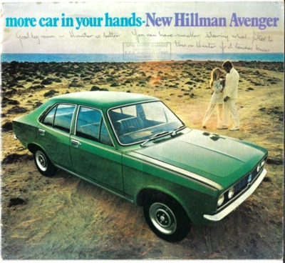 Hillman Avenger 1970 UK Market Sales Brochure GL, Super & DL 1250 & 1500 FAIR - Image 1 of 3
