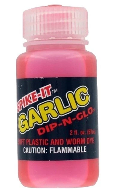 SPIKE-IT DIP-N-GLO 2OZ HOT PINK SOFT PLASTIC GARLIC SCENTED LURE DYE - Image 1 of 1