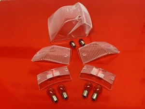 VESPA PX125E PX150E PX200E 1998 TO 2005 WIGHT REAR LIGHT AND INDICATOR LENS SET - Picture 1 of 6