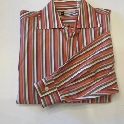 BACHRACH Striped Button Down Shirt Large - Image 1 of 4