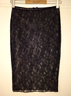 new ZARA black semi-sheer lace midi skirt,stretch,straight,pencil,slip skirt,S