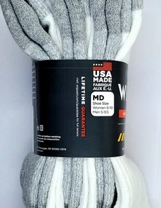 Wigwam At Work Mens Crew Socks 3 Pack White Grey - Picture 1 of 6