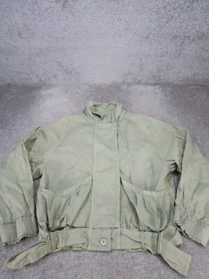 Chaqueta Free People Mujer Pequeña Verde Ligera Bomber Estilo Mancha Foto 1 de 4