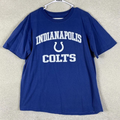 Indianapolis Colts T Shirt L Large Shirt NFL Size Large Short Sleeve Shirt Blue Cover
