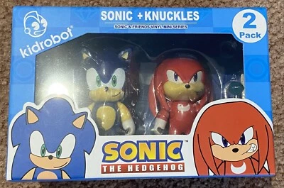 SONIC EL ERIZO Y LOS NUDILLOS PAQUETE DE 2 FIGURAS KIDROBOT SEGA Nuevo Foto 1 de 4