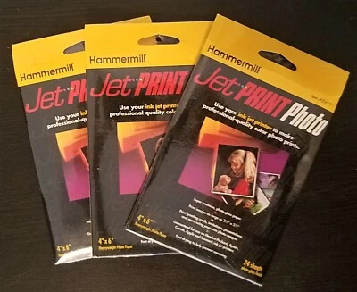 3 Pack Hammermill 4x6" Jet Print Heavyweight Photo Paper Premium Gloss (72 shts) - Image 1 of 2