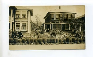 Foto postal Framingham MA Mass 1914 RPPC, hogar, gente en porche - Imagen 1 de 3