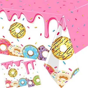 Donut Party Tablecloth 3Pcs Donut Birthday Table Covers Donut Party Decoratio... - Picture 1 of 6