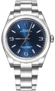 Rolex Oyster Perpetual 36 mm esfera azul 116000 unisex automático reloj de acero Oyster - Imagen 1 de 4