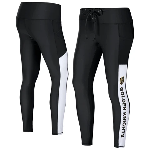 Women's WEAR by Erin Andrews Black Vegas Golden Knights Leggings Cover