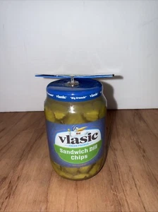 Neu Vlasic Sandwich Chips Pickle Glas Weihnachtsschmuck - Bild 1 von 6
