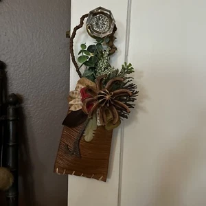 Hawaiian Palm Basket Wall Door Knob Hanging Alexander Palm Ron & Amy Christmas - Picture 1 of 8