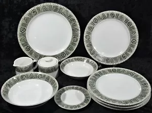 Sakura Sue Zipkin 10000 BC Dinner & Chop Plates Serving Bowl Creamer Sugar EUC - Picture 1 of 28