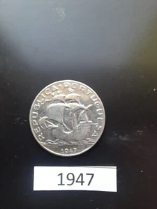 5 Escudos 1947 Portugal silver coin - Picture 1 of 3