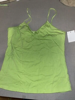 848B1 Hanes Camisola Sujetador Integrado Correas Ajustables Verde Medio Foto 1 de 3