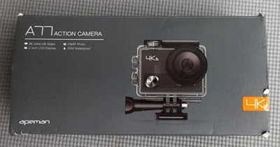 Apeman A77 Action Camera 4K UHD Video 16MP Photo 30m Waterproof - Image 1 of 4