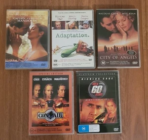 Nicolas Cage DVD Bundle x 5 (Con Air, City Of Angels, Gone In 60 Seconds...) - Picture 1 of 2