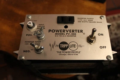 Tripp Lite ~ Powerverter Model PV-200 ~ DC to AC Inverter 200 Watt Square Wave - Image 1 of 4