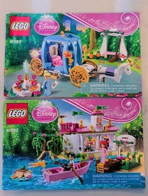Lego 41053 & 41052 Disney Princess Cinderella And Ariel Manuals Only