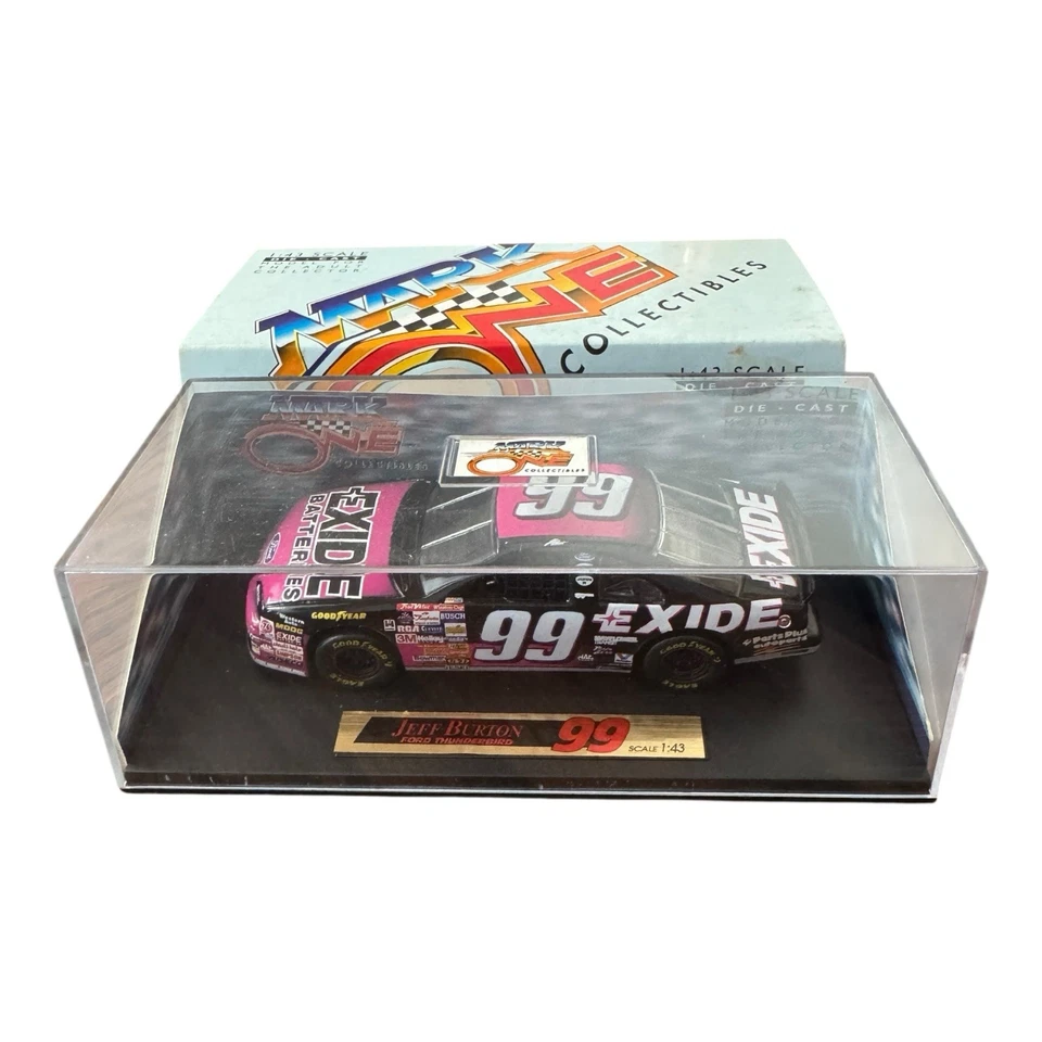 Coche diecast Jeff Burton Mark One NASCAR 1:43 Exide #99 Ford Thunderbird 1997 Foto 1 de 4