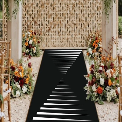 Черно-белый ковер-дорожка, черно-белый длинный входной ковер, противоскользящая дорожка ковер для прихожей - Изображение 1 из 4