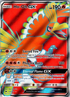 Ho-Oh GX (Full Art) Ultra Rare SM - Burning Shadows 131/147 NM - Image 1 of 2