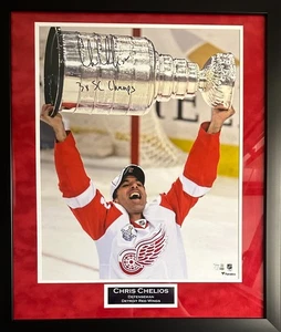 Chris Chelios signed inscribed framed 16x20 photo NHL Detroit Red Wings JSA - Picture 1 of 1