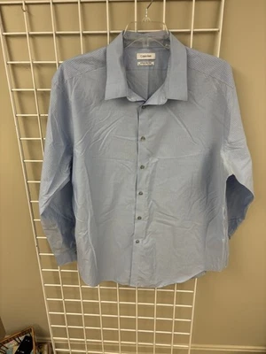 Calvin Klein men’s button-up dress shirt size 19 neck 34/35 arms or XXXL. EUC - Image 1 of 4