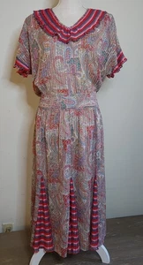 Vintage Diane Freis Kleid Rosa Paisly Georgette Boho Damen M\L Transparent Laune - Bild 1 von 14