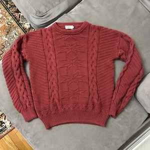 VINTAGE Abercrombie & Fitch Fisherman Heavy Sweater Red Pullover 90s Size XL - Picture 1 of 7