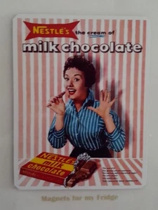 NESTLE'S THE CREAM OF MILK CHOCOLATE 1957 ADVERTISMENT FRIDGE MAGNET - M771 LA - Bild 1 von 1