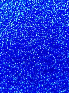 50g trans sapphire blue seed beads size 11/0 Czech glass beads rocaille (jb5110) - Bild 1 von 2
