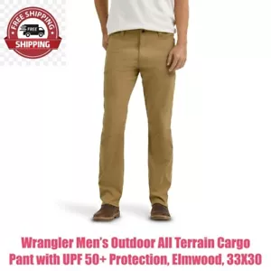 Wrangler Men’s Outdoor All Terrain Cargo Pant with UPF 50+ Protection, Elmwood, - Picture 1 of 13