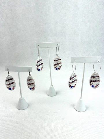 MLB San Diego Padres Vintage Teardrop Spinner Women’s Earrings Cover