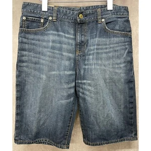 VTG Y2K Polo Ralph Lauren ‘867’ Youth SZ 20 Denim Jean Shorts Jorts Dark Blue - Picture 1 of 14