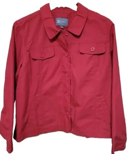 Koret Women's Pink Jacket Petite PXL Button-up Pockets New Without Tags  - Picture 1 of 11